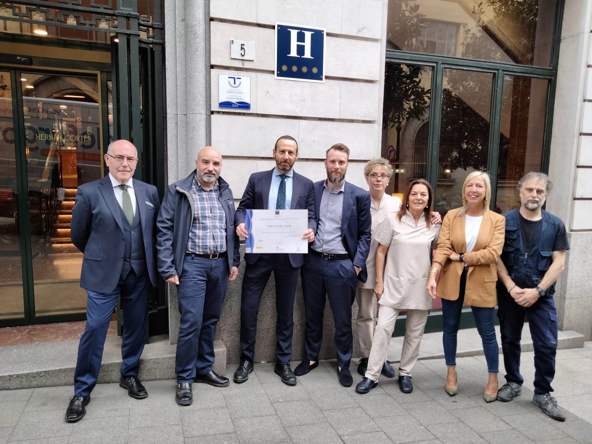 Entrega distintivo SICTED, Compromiso de Calidad Turística a Hotel Hernán Cortés